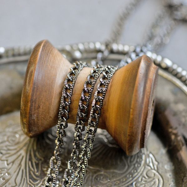 цепочка "мета", цвет черный, звено 6x4x1 мм