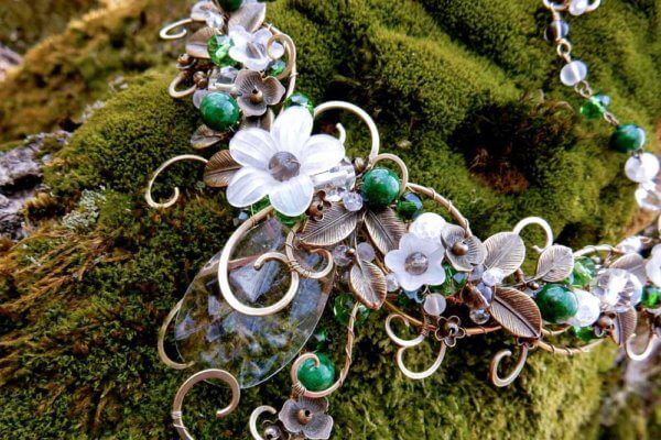 Колье в технике Wire Wrap