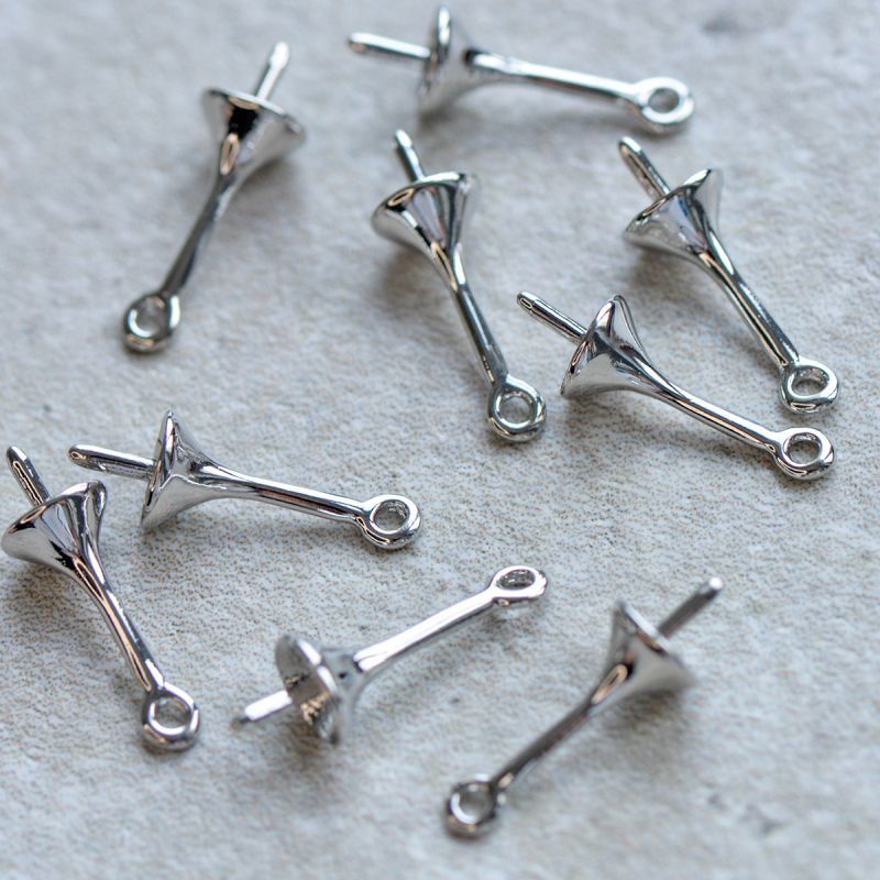 бейл "тромбон", цвет платина, 17x6 мм