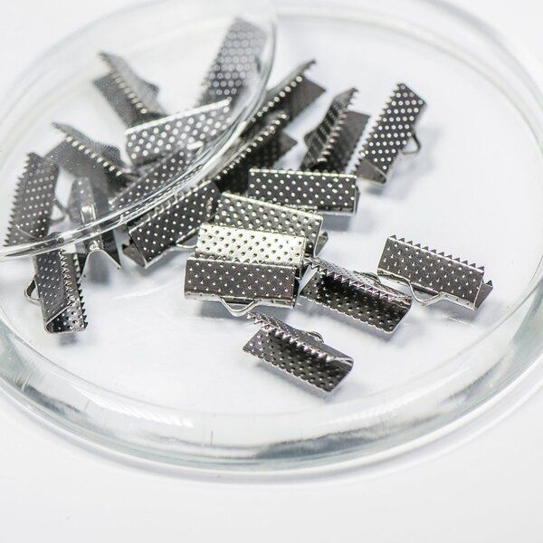 зажим для ленты, цвет черный, 16x8x5 мм