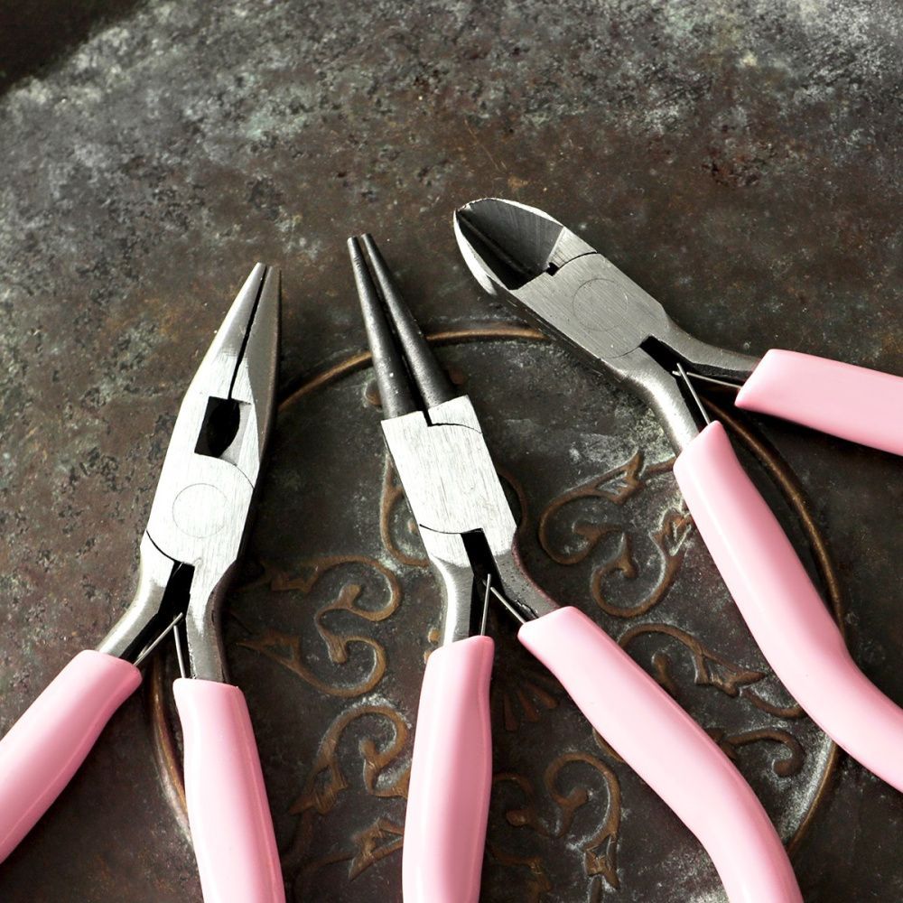 инструмент, набор, розовые ручки, 3 шт