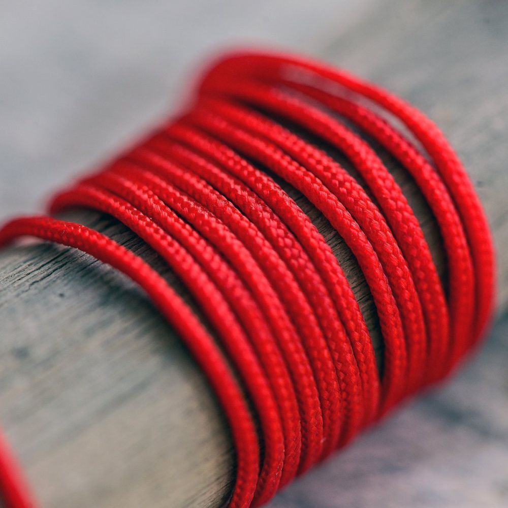 шнур, полиэстер, цвет красный, 1 мм  