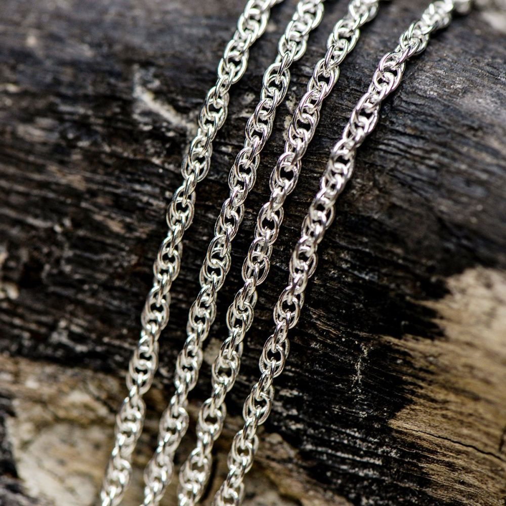 цепочка "канат", цвет серебро, звено 2x1.5x0.2 мм