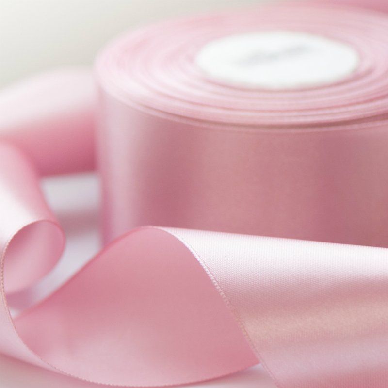 лента, атлас, цвет розовый светлый, ширина 50 мм ленты