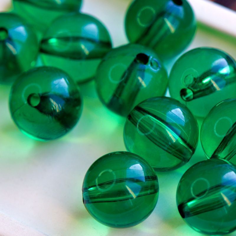 бусина, акрил 20, цвет зеленый, 20 мм