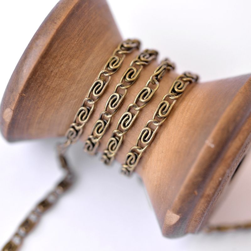 цепочка "мириад", цвет античная бронза, звено 6.5x2.5x1 мм