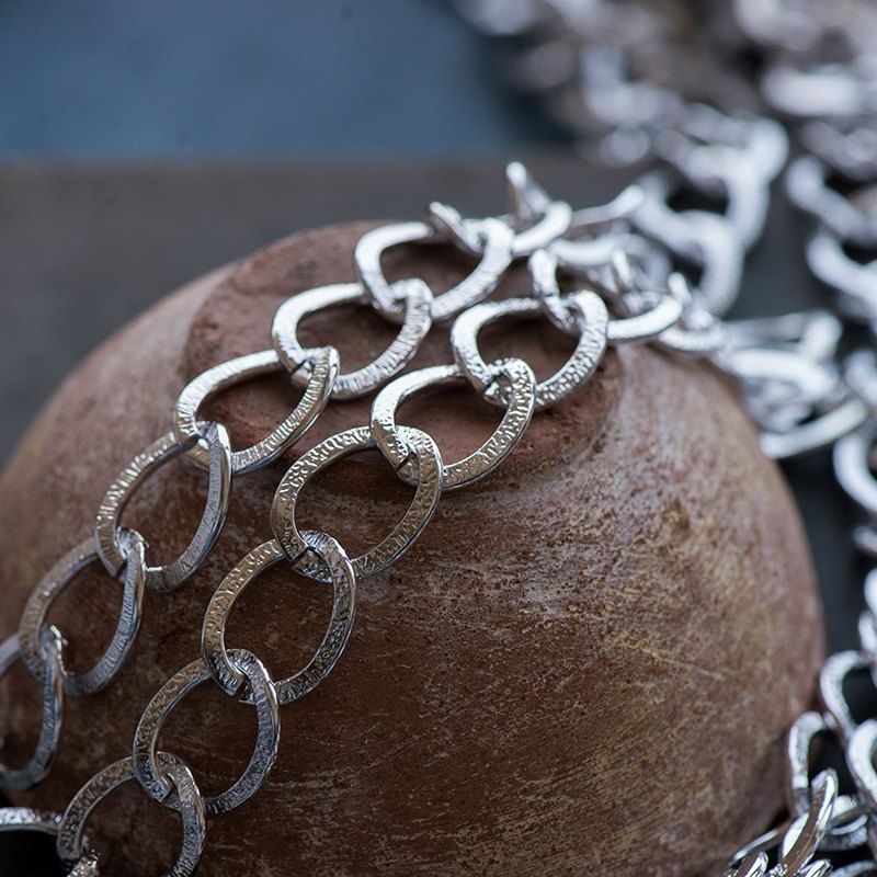 цепочка "бриз", алюминий, цвет серебро, 15x20 мм