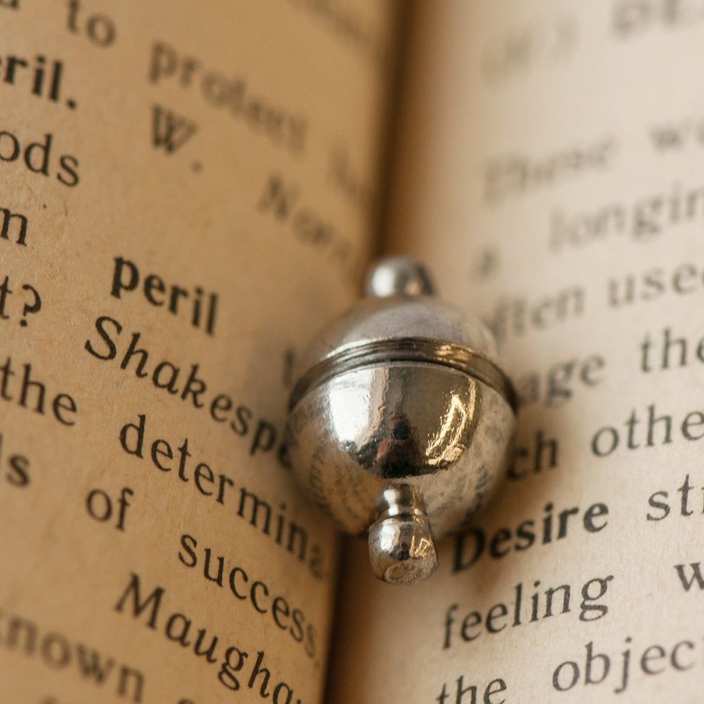 Замочки застежка магнитная "шарик", цвет платина, 16х10 мм