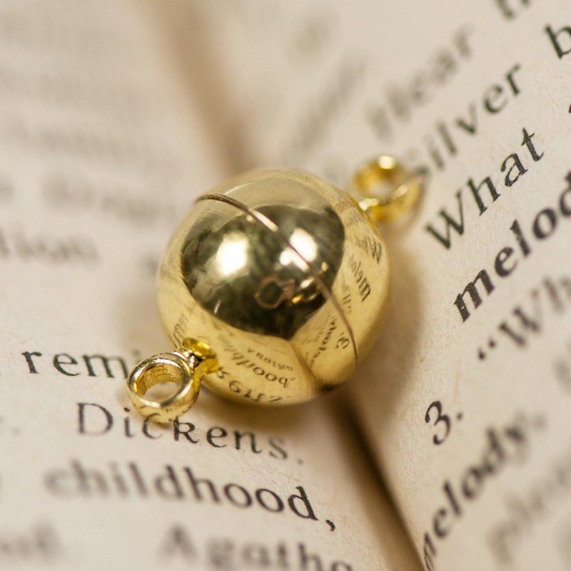 Замочки застежка магнитная "шарик", цвет золото, 16х10 мм