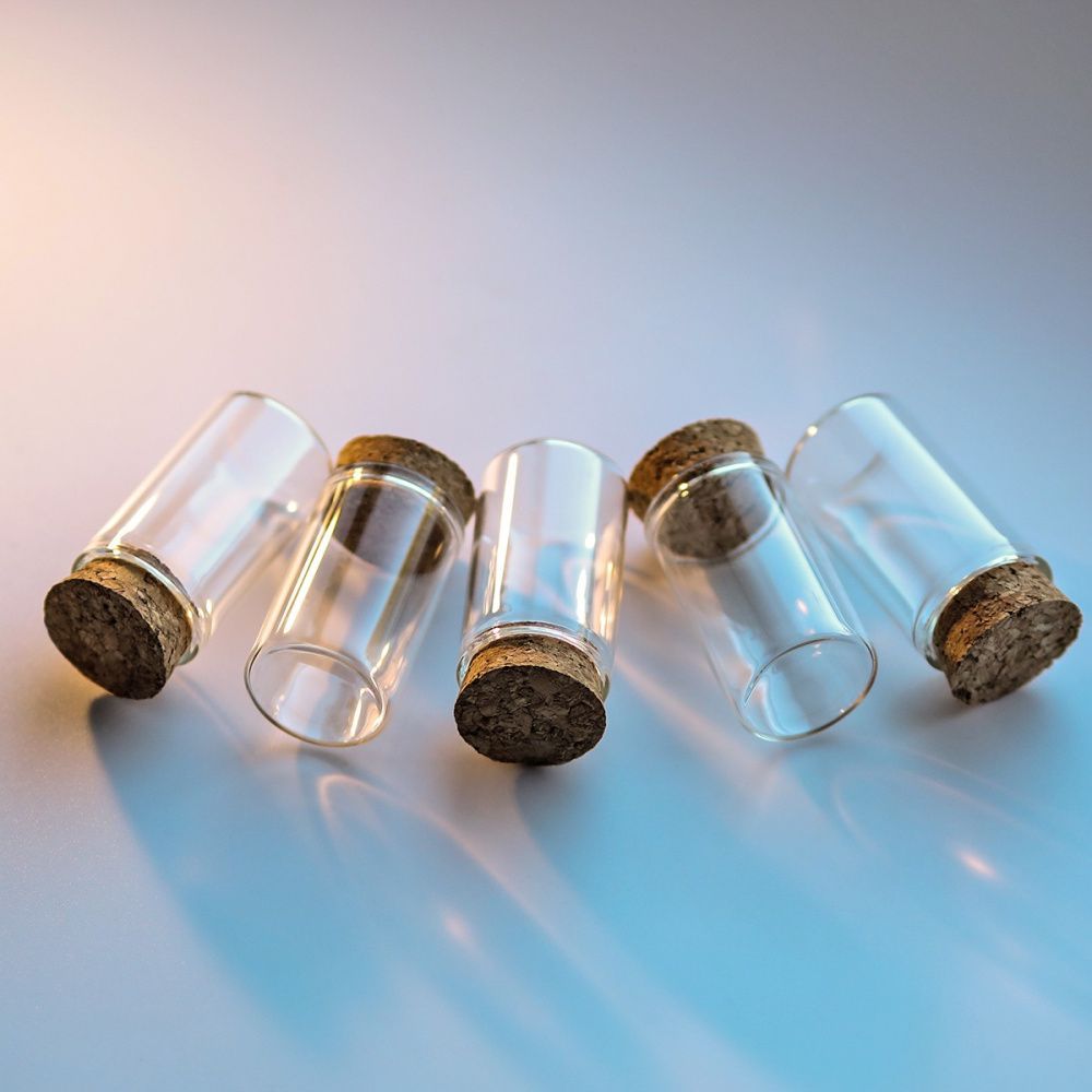 колба с крышкой, прозрачная, 50x30 мм