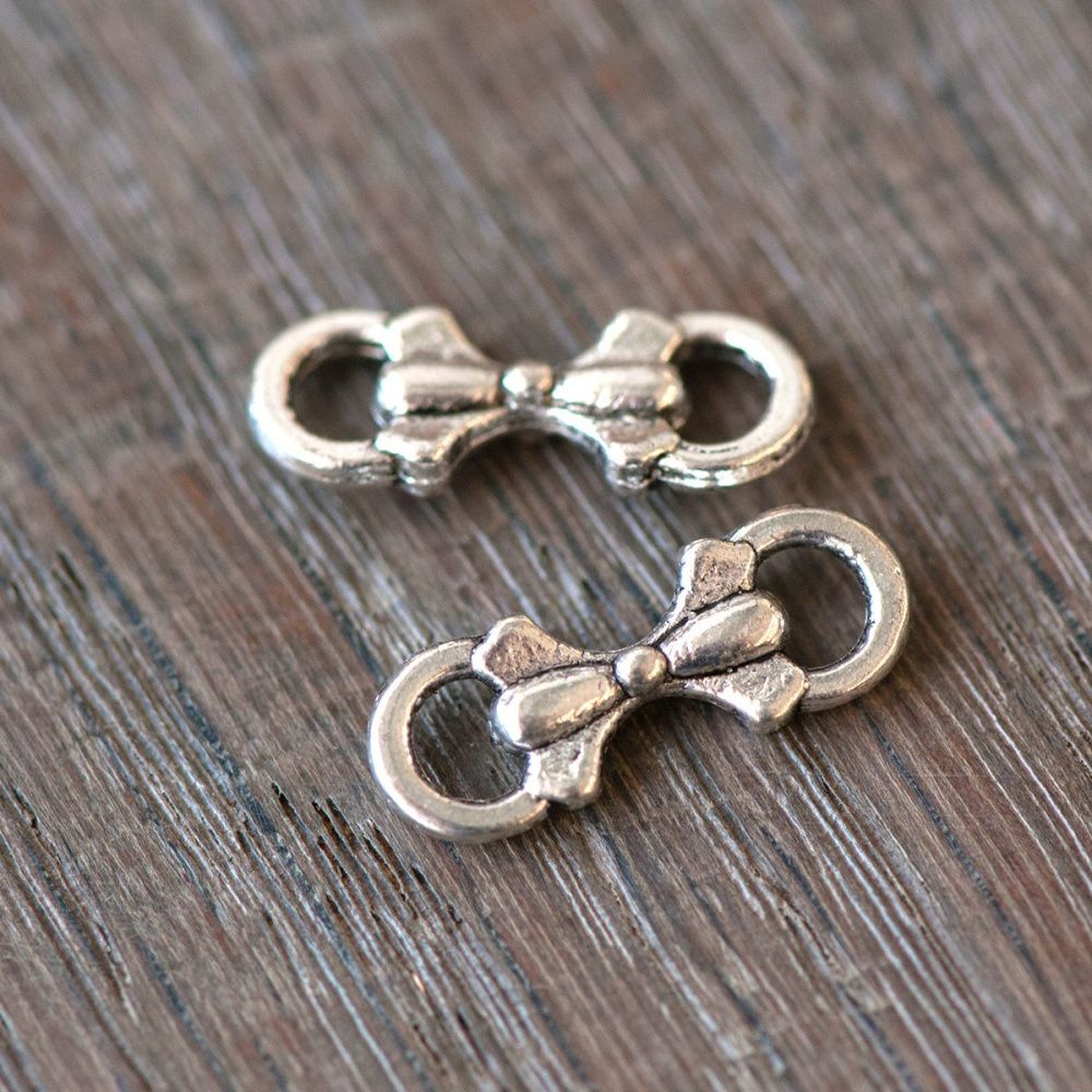 коннектор "фиокко", цвет античное серебро, 16x6x3.5 мм