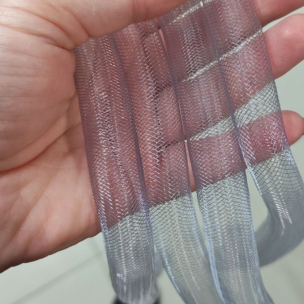 ювелирная сетка, пластик, цвет серый, диаметр 16 мм