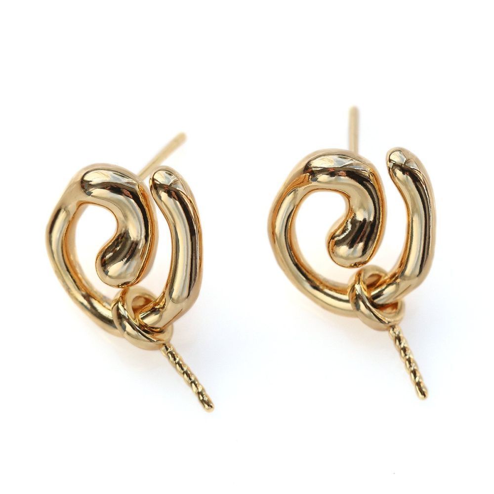 пуссеты "вортекс", позолоченные, 22 мм