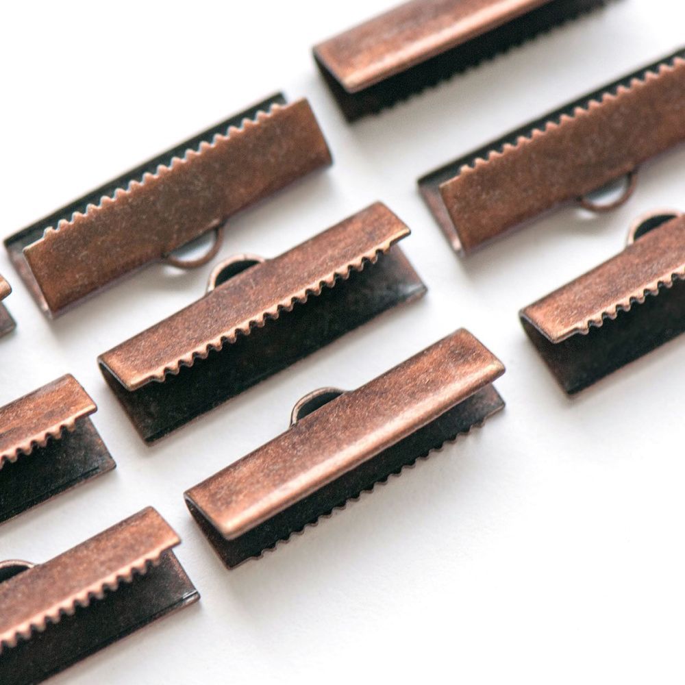 зажим для ленты, цвет красная медь, 20х4 мм