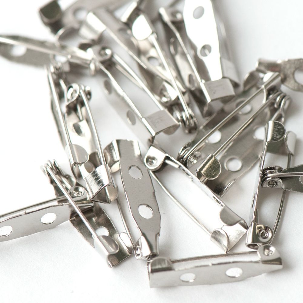 основа для броши "ричи", цвет платина, 20х5х5 мм