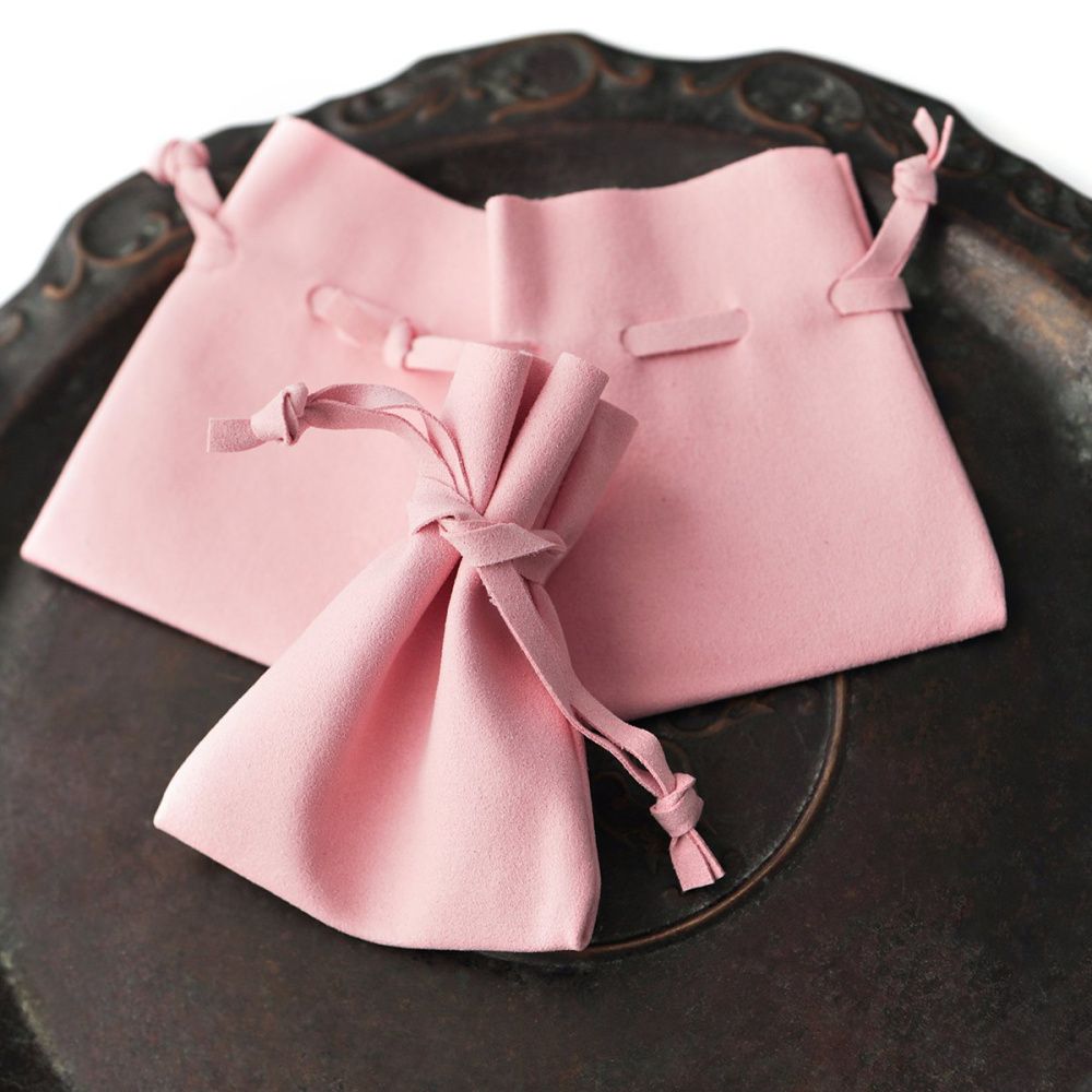 мешочек для украшений, микрофибра, цвет розовый, 10x8 см