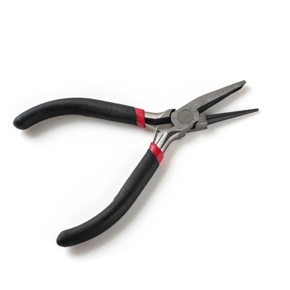 инструмент, круглогубцы с канавкой, черные ручки, 12x7x1 см