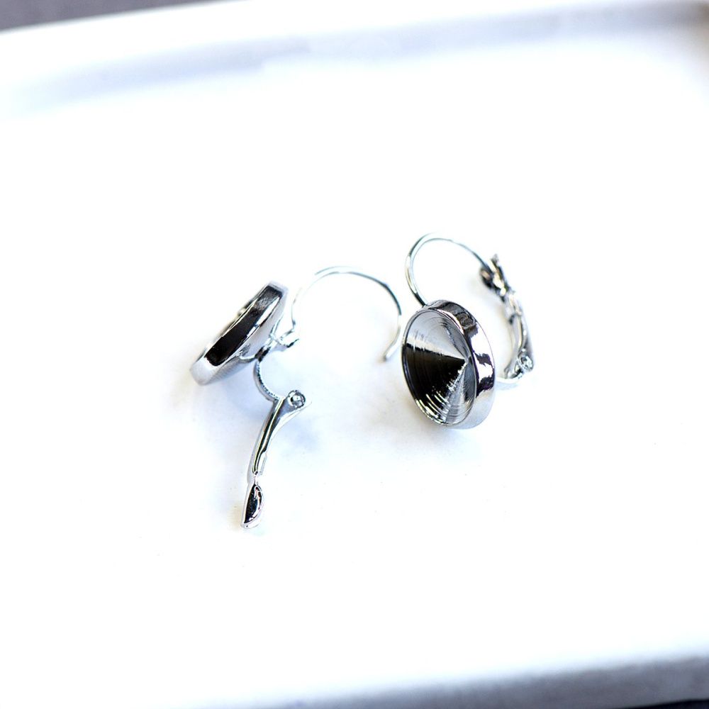 швензы "риволи", покрыты платиной, 22x14 мм