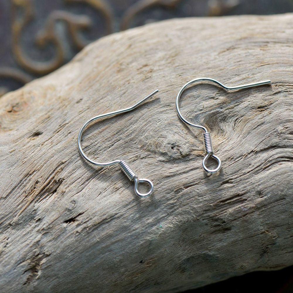 швензы "спираль", цвет серебро, 17х0.7 мм