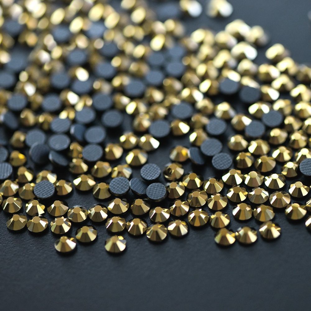 стразы термоклеевые горячей фиксации dmc, т.золотой ав, ss16