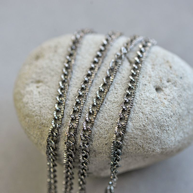 цепочка "мета", цвет черный, звено 6x4x1 мм