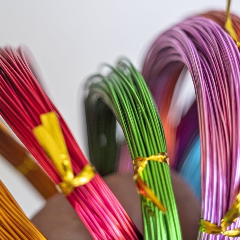 проволока алюминиевая, цветовой микс, 1 мм