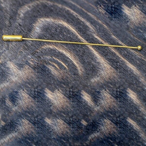 основа для броши "стилет", цвет золото, 75х3х1 мм