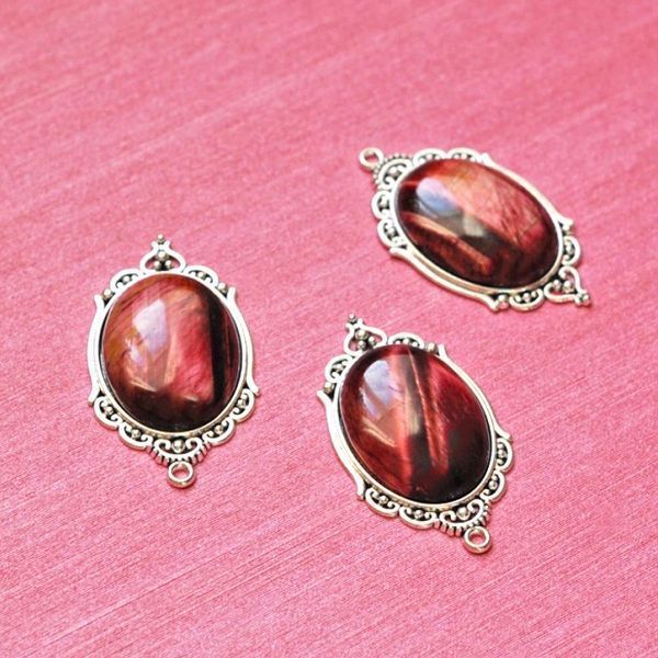 сеттинг овальный "альгамбра", античное серебро, 65x37x2.5 мм