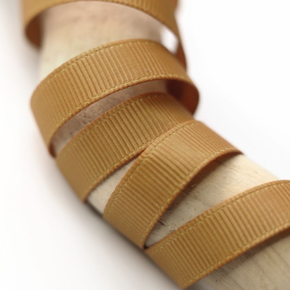 лента репсовая, цвет песочный темный, ширина 9.5 мм ленты