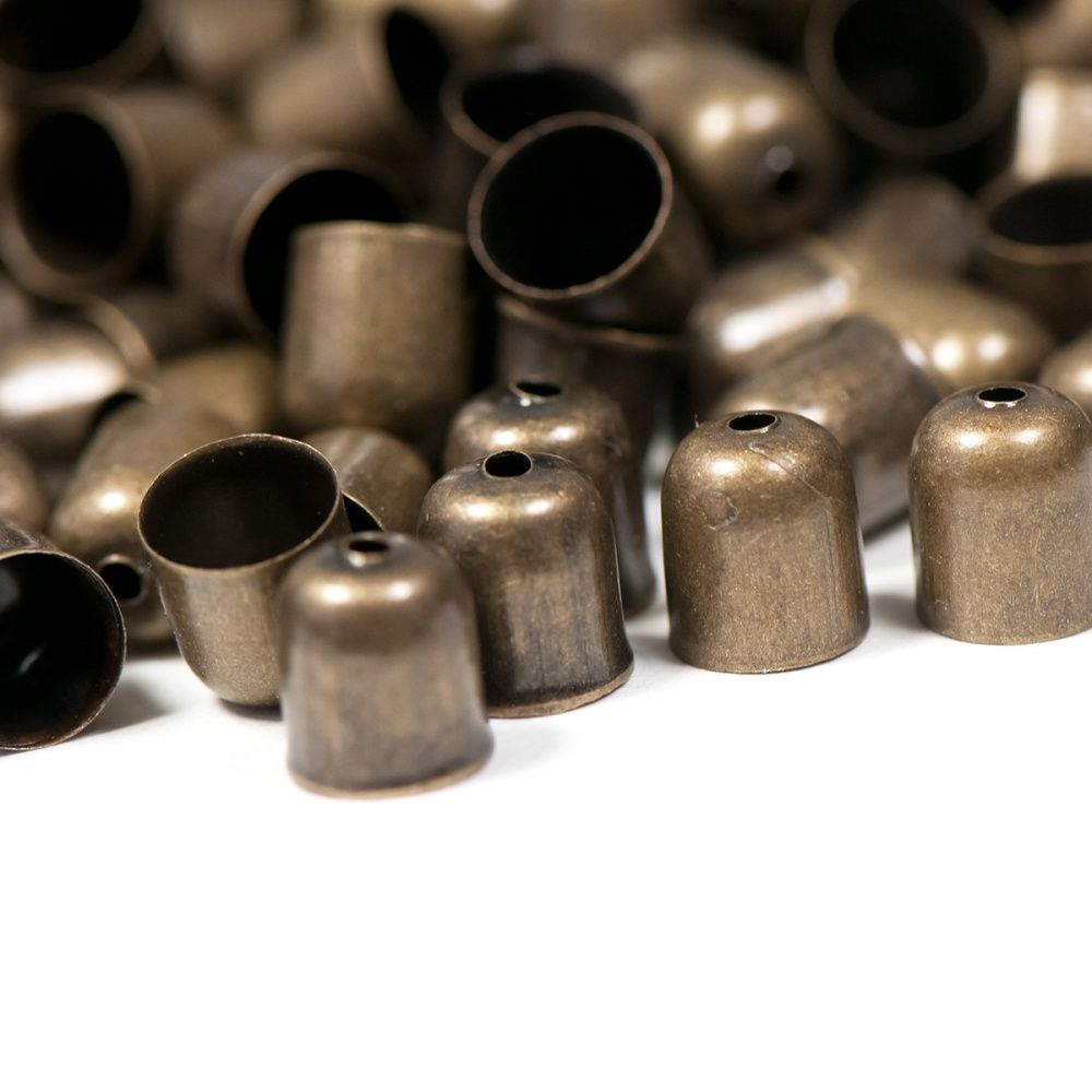 концевик для шнура "кубок", цвет античная бронза, 8x7 мм