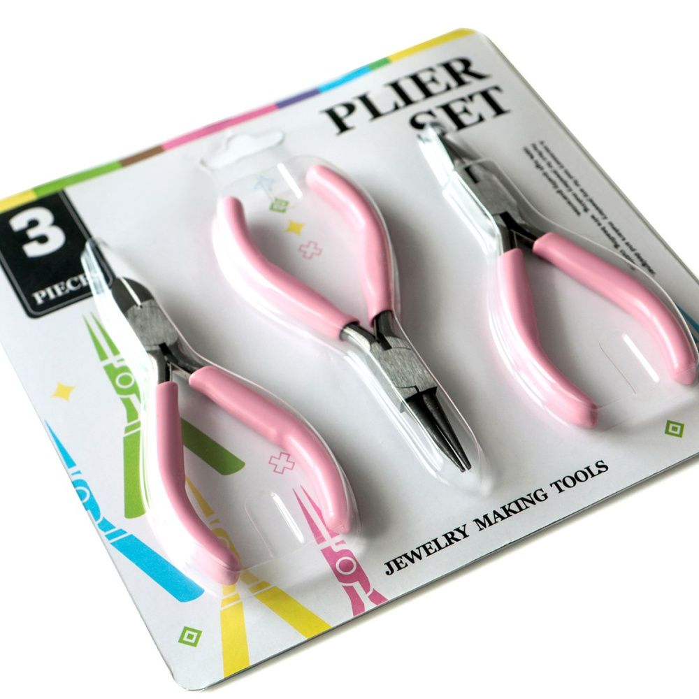 инструмент, набор, розовые ручки, 3 шт