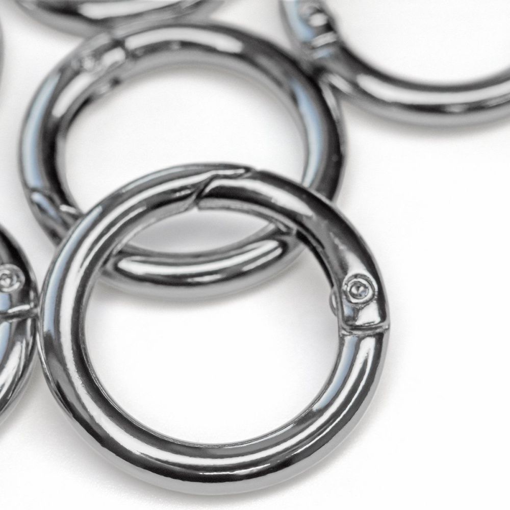 Замочки замок-кольцо для брелоков, цвет платина, 27x4 мм