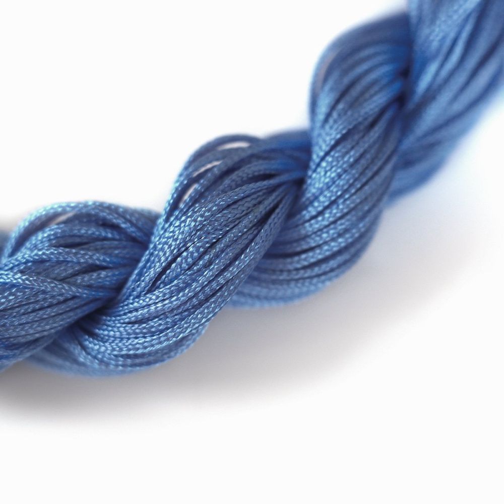 шнур, полиэстер, цвет васильковый, 1 мм, уп 26 м  