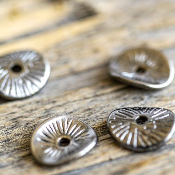 разделитель для бусин "рондо", цвет черный, 10x9x1 мм