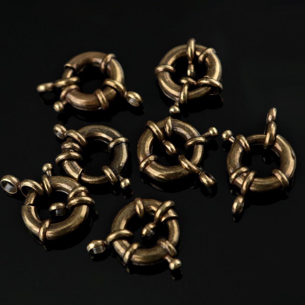 Замочки замочек-кольцо, цвет античная бронза, 17 мм