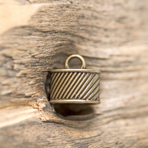 концевик для шнура "арлетт", цвет античная бронза, 16x11 мм