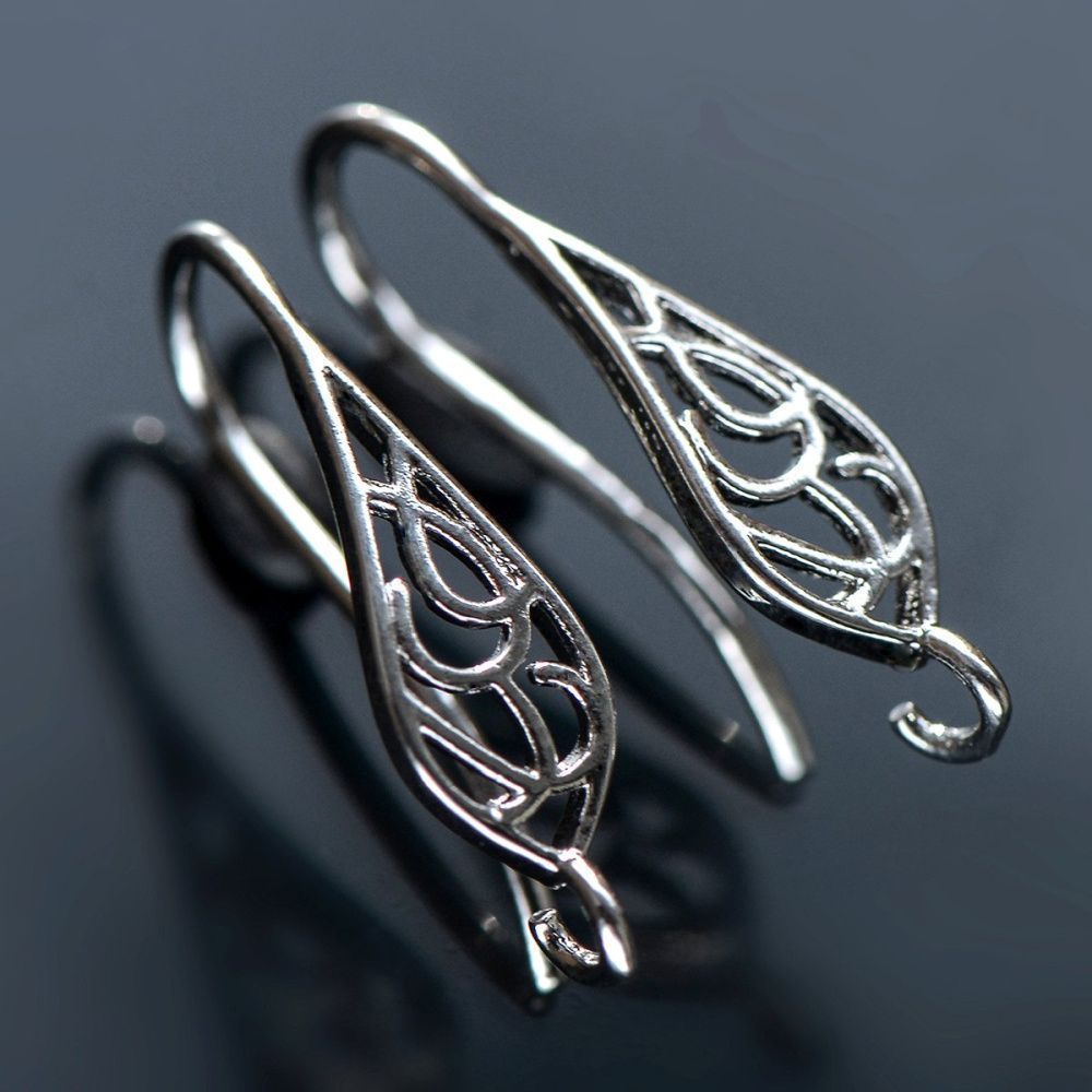 швензы "витраж", цвет платина, 25x6 мм