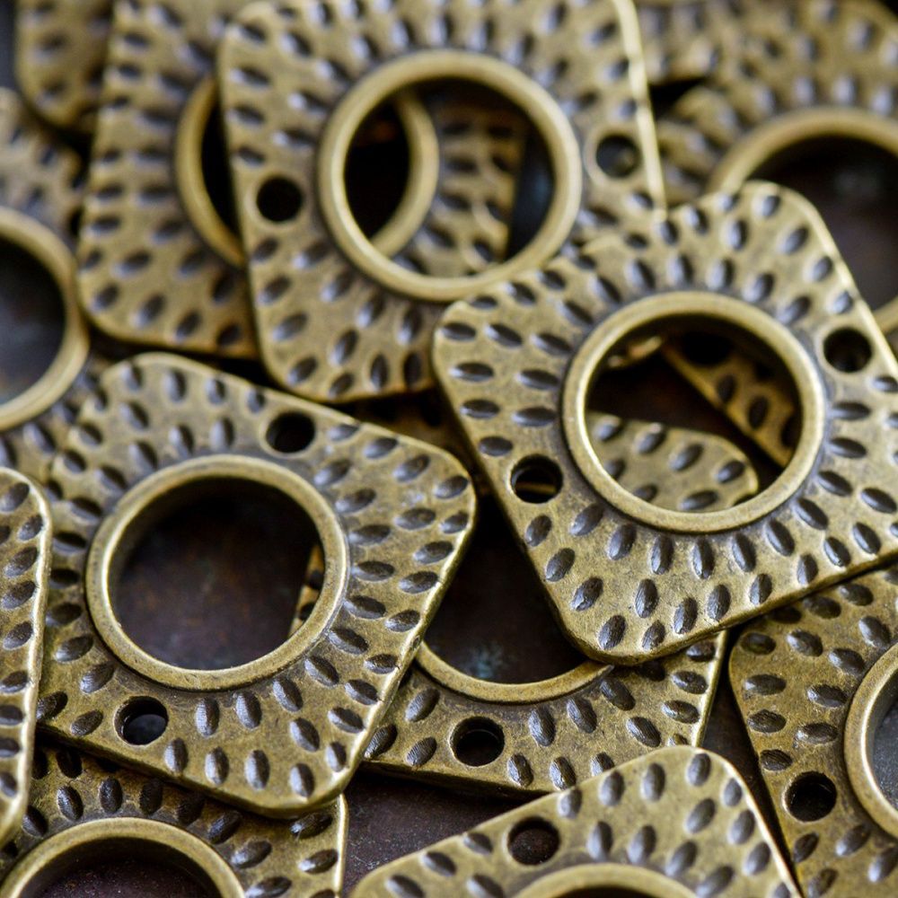 коннектор "тетра", цвет античная бронза, 18x18x2 мм