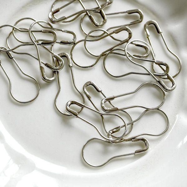 основа для броши "бутылка", цвет платина, 21x10x0.8 мм