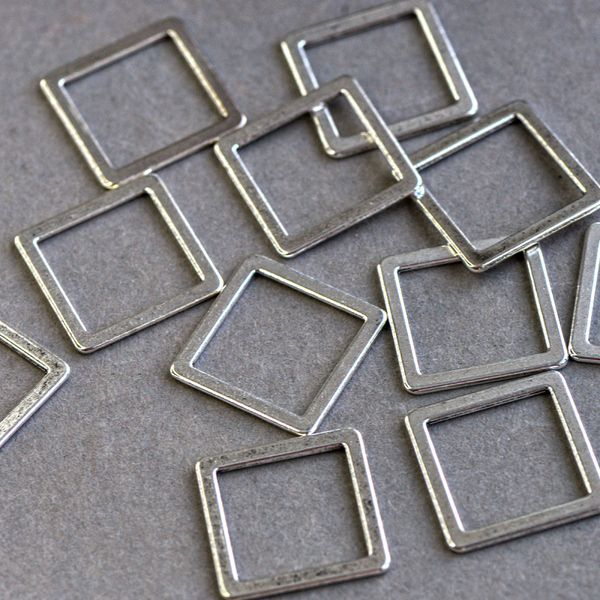 коннектор "квадро", цвет серебро, 24x24 мм
