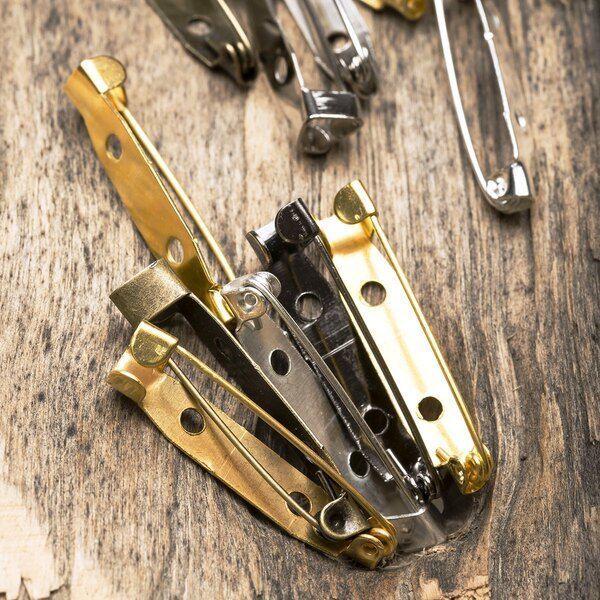 основа для броши "ричи", цветовой микс, 30х5х6 мм