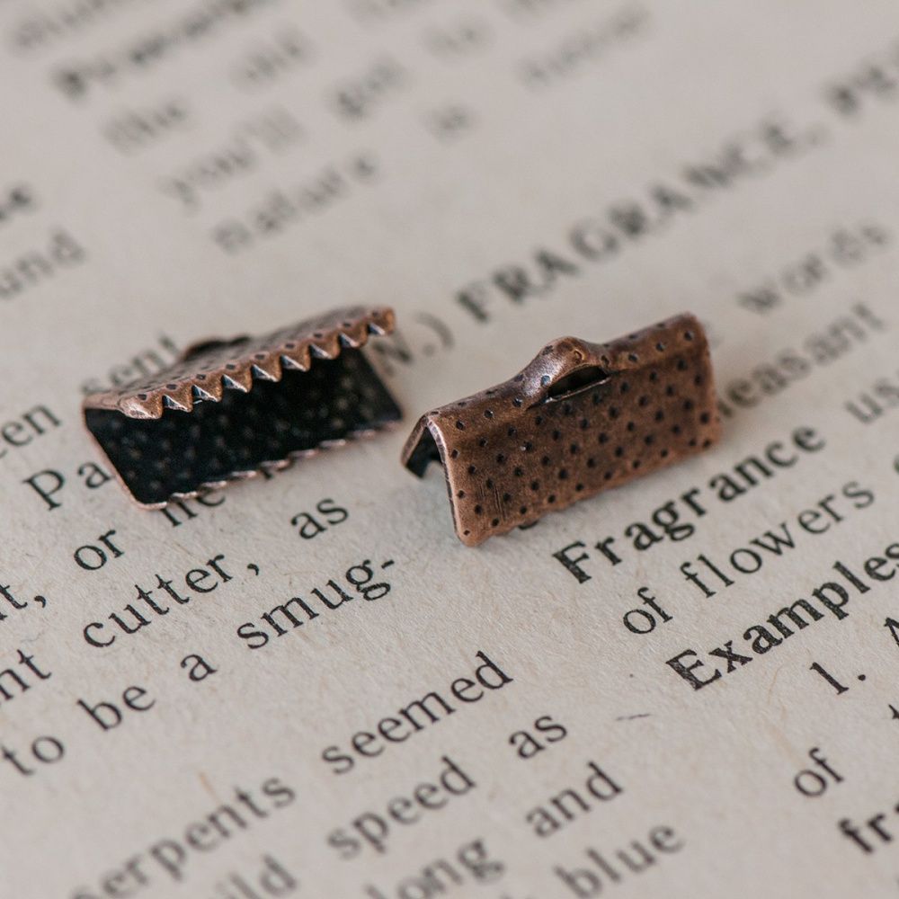 зажим для ленты, цвет красная медь, 13x7 мм