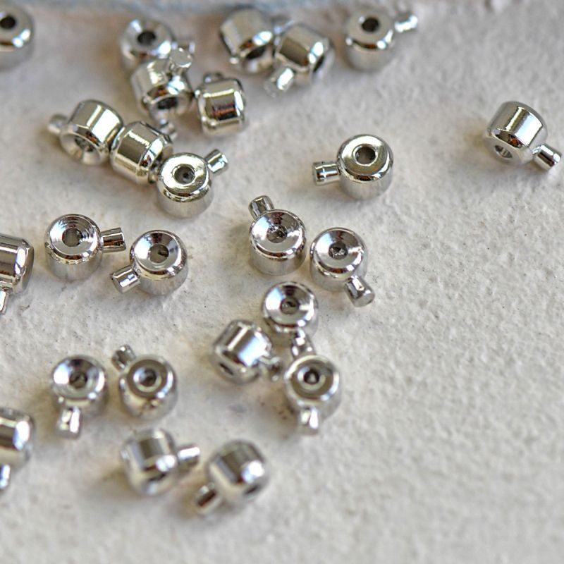 кримп "one touch", цвет платина, 4.5х3.5х3 мм