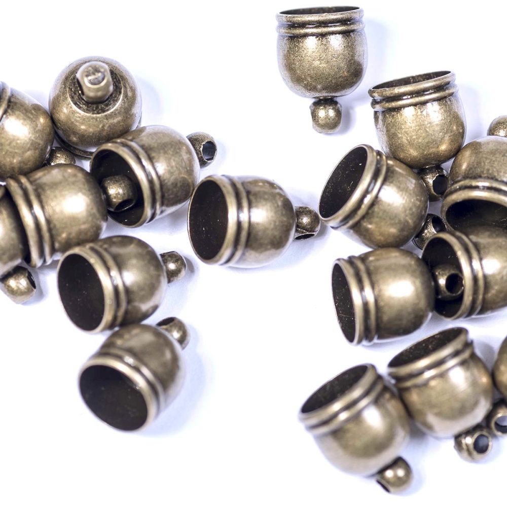 концевик для шнура "белл", цвет античная бронза, 10х8 мм