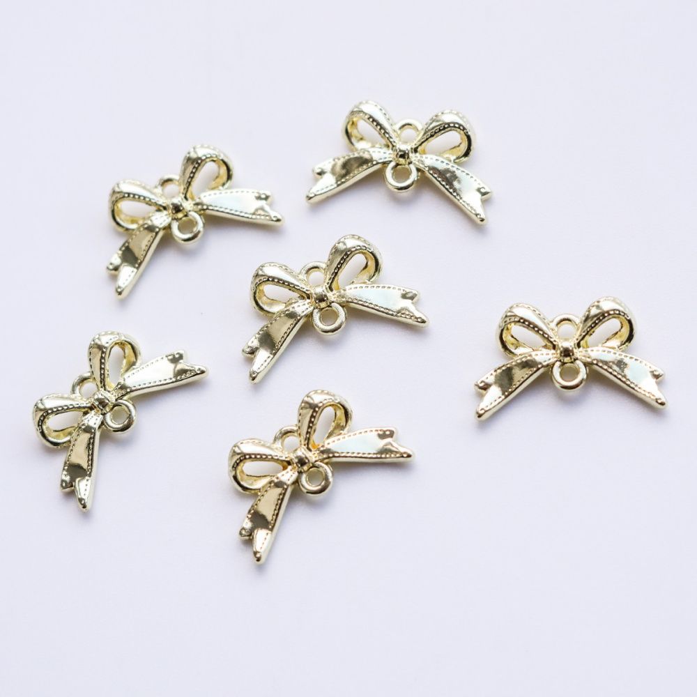 коннектор "бант", цвет светлое золото, 20х12х3.5 мм