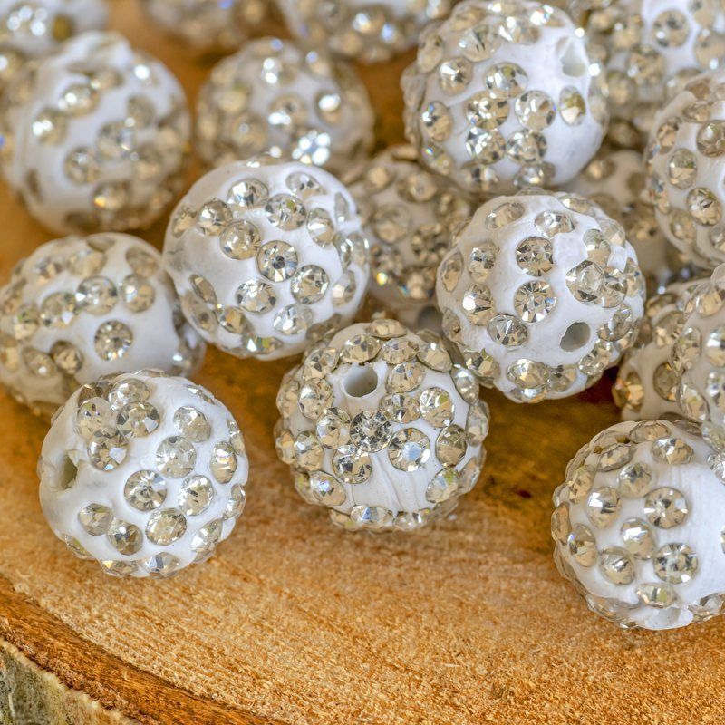 бусина "шамбала" 12, цвет прозрачный, 12 мм