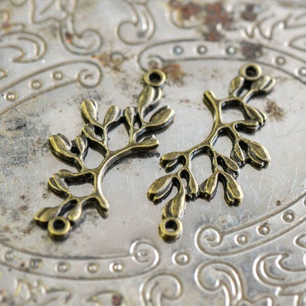 коннектор "веточка", цвет античная бронза, 38х17х2 мм 