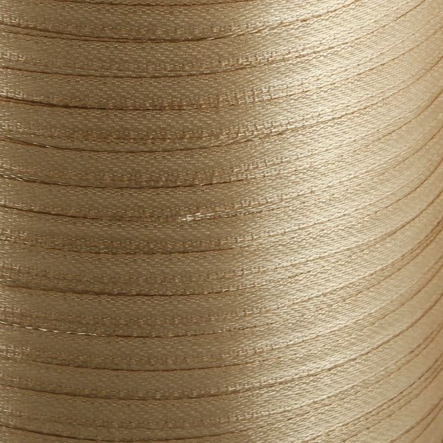 лента, атлас, цвет темно-бежевый, ширина 3 мм ленты