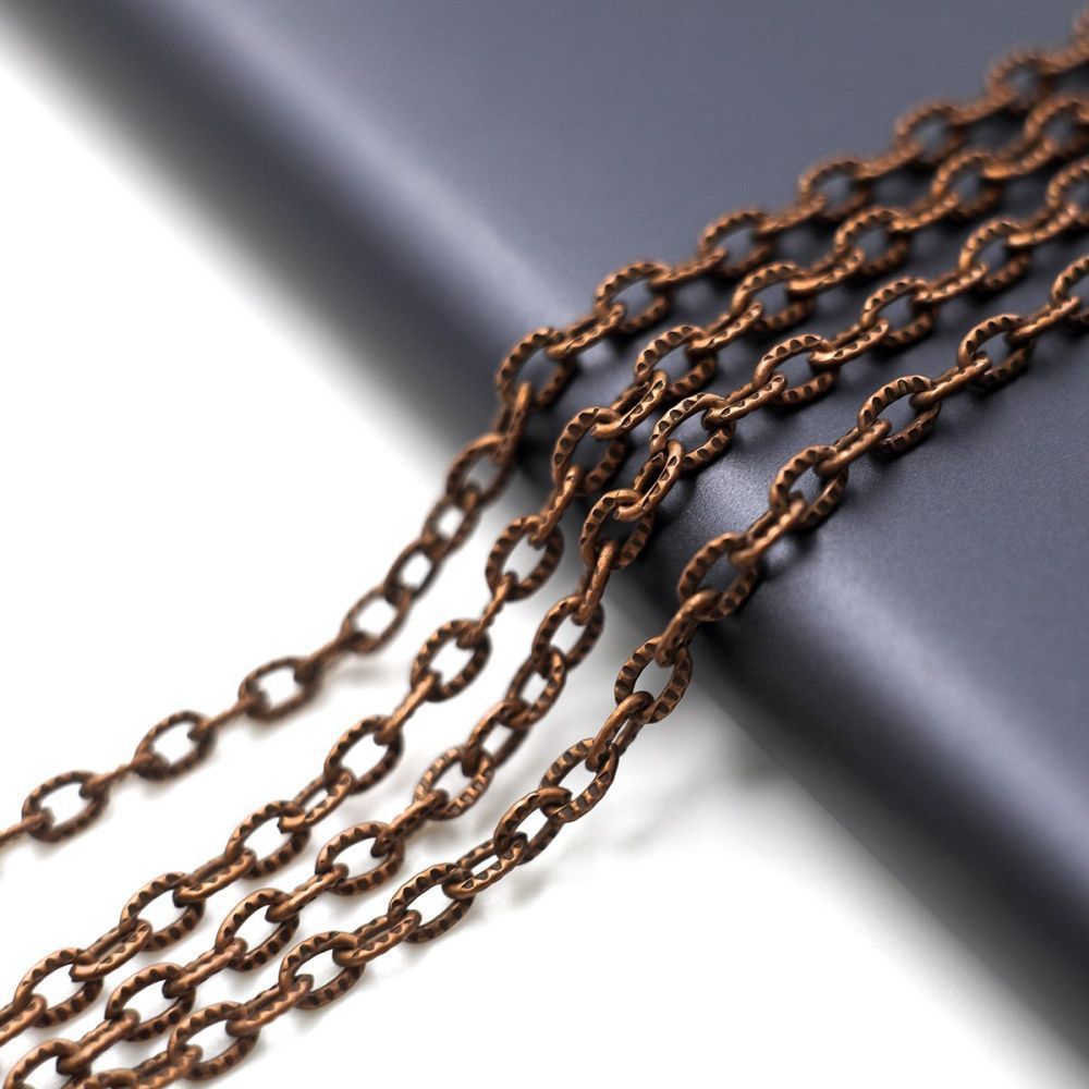 цепочка "бран", цвет красная медь, звено 1х3.6х5.4 мм