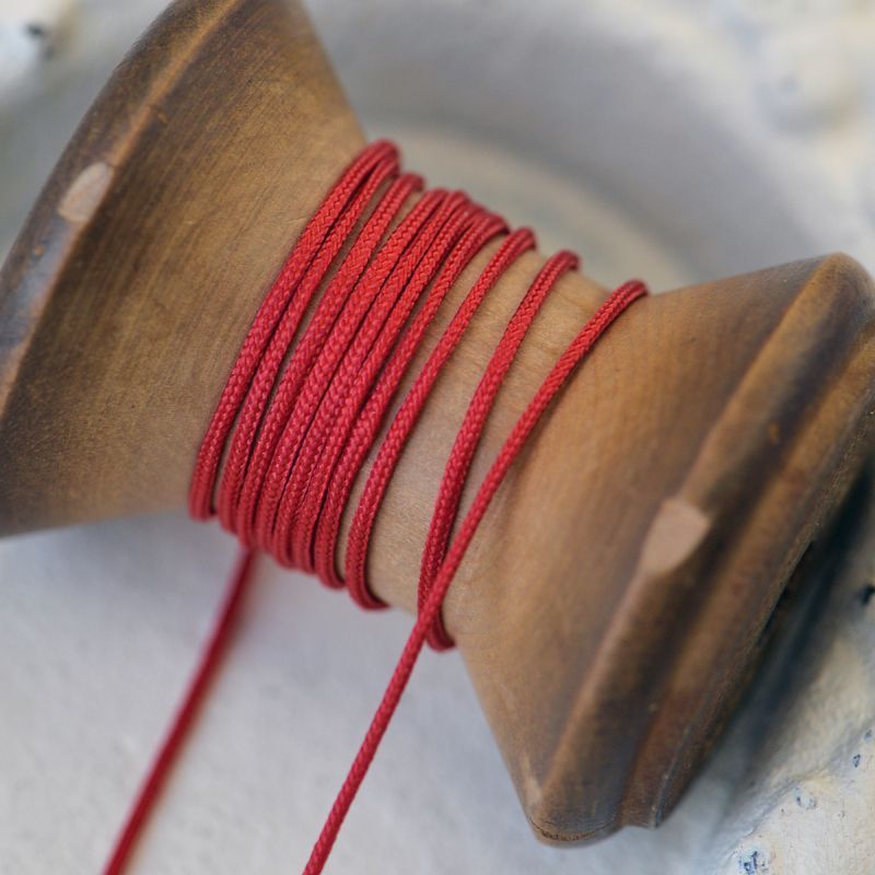 шнур, полиэстер, цвет красный, 1 мм  